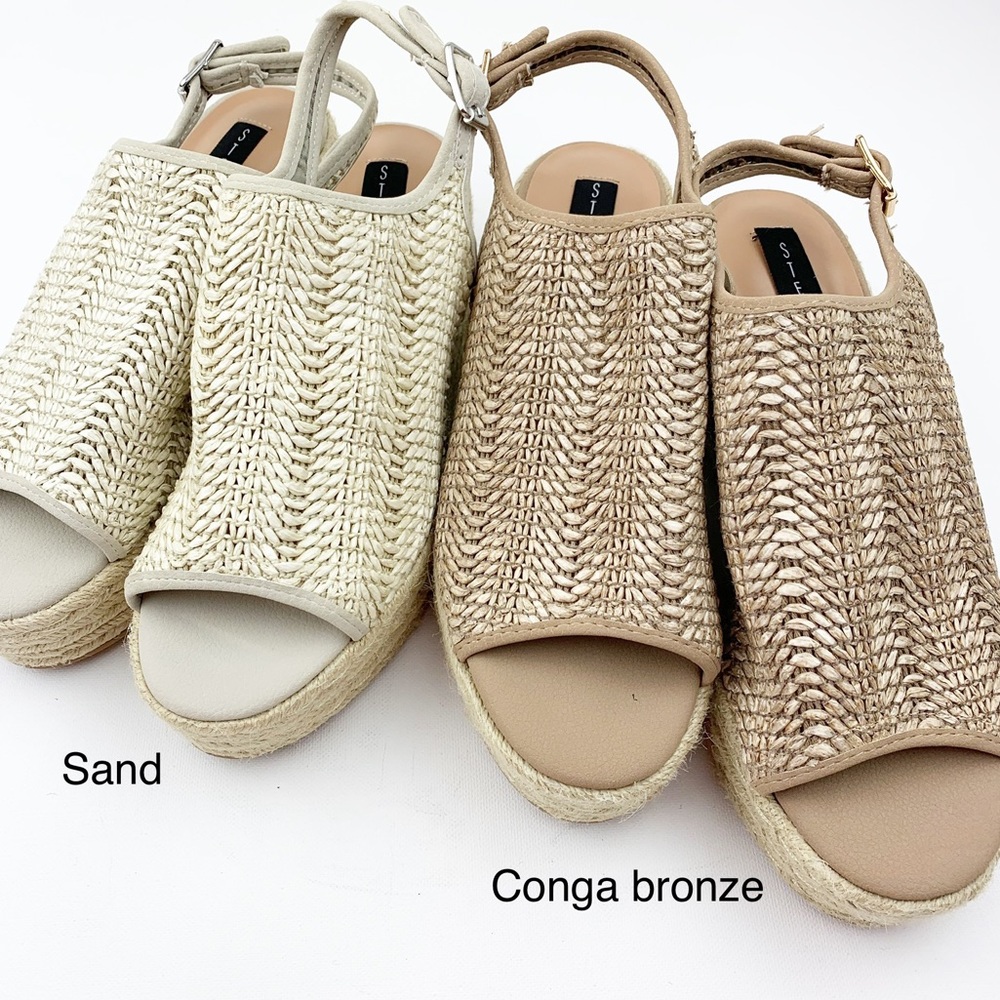 Steve Madden bronze espadrille wedge sandal - Picture 8 of 8